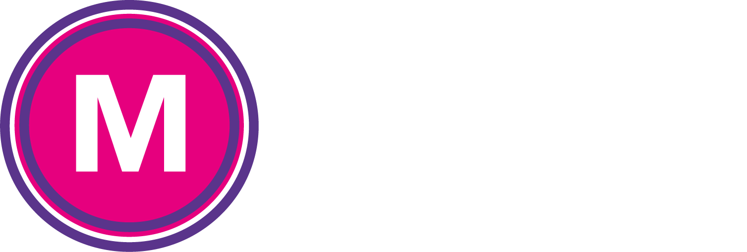 the white text version of mentors logo
